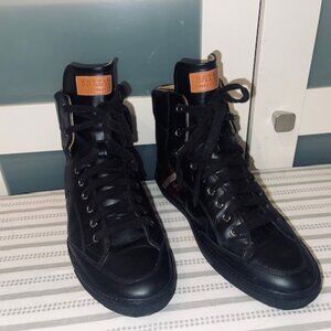 Bally Ankle Boots, Swiss Made, Black with Stripes, Men Size 10.5, almost new